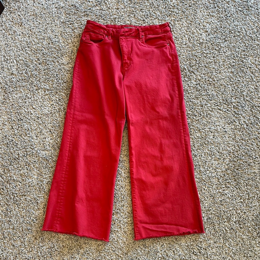 Kut Red Wide-Leg Jeans
